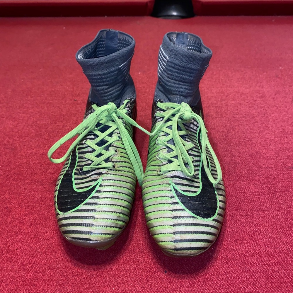 Green soccer cleats